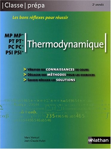 Thermodynamique - MP-MP* PT-PT* PC-PC* PSI-PSI*