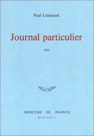 Journal particulier 1933