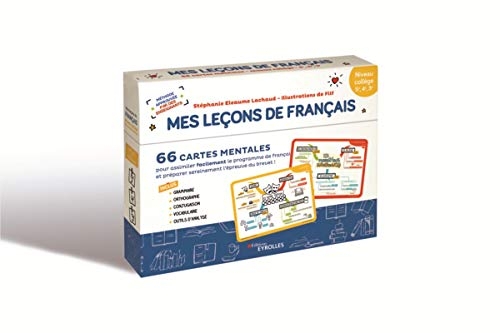 Mes Lecons de Français - Niveau College - 55 Cartes Mentales pour Assimiler Facilement le Programme