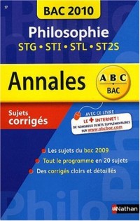 Philosophie STG-STI-STL-ST2S : Annales 2010