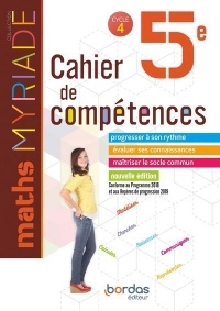 Myriade - Cahier de compétences - Mathématiques 5e