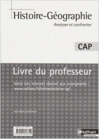 Histoire-Géographie CAP Analyser et confronter : Livre du professeur