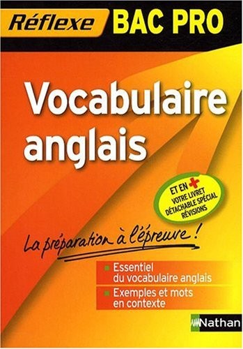 Vocabulaire anglais - BAC PRO