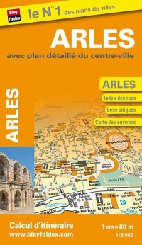 Plan d'Arles avec plan détaillé du centre-ville