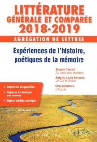 Expériences de l’histoire, poétiques de la mémoire - Agrégation de lettres 2018-2019