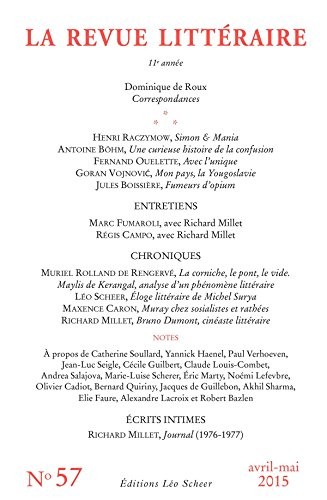 la Revue littéraire, n° 57 (avril-mai 2015)