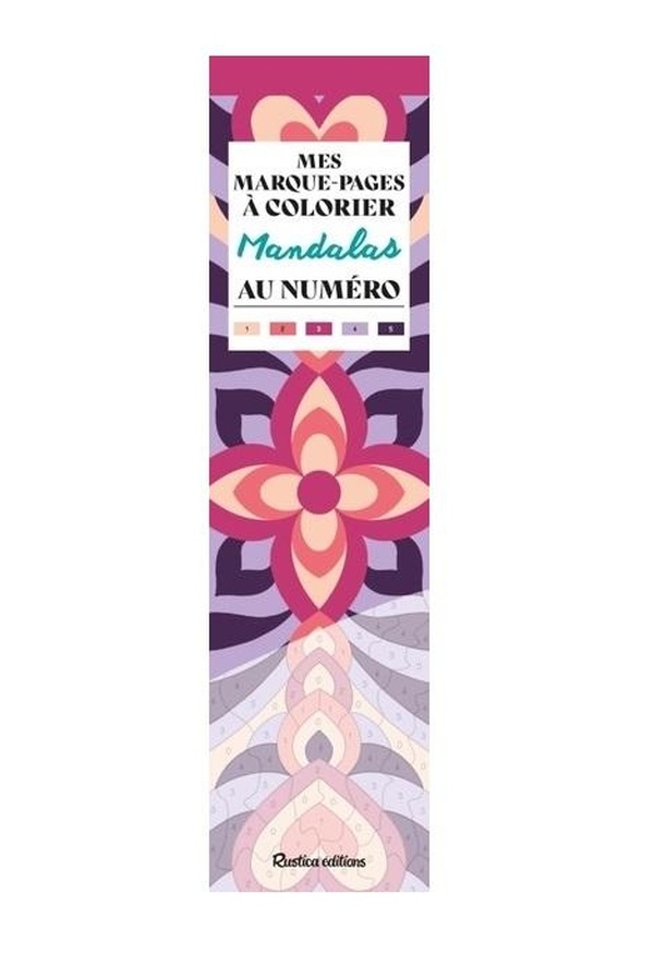 Mes marque-pages à colorier au numéro - Mandalas