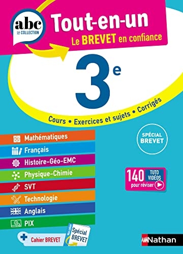 ABC du Brevet Tout en un 3e - Toutes les matières de Troisième pour le Brevet 2023 - Mathématiques, Français, Histoire-Géographie-EMC, Physique-Chimie, SVT, Technologie, Anglais, Pix - EPUB