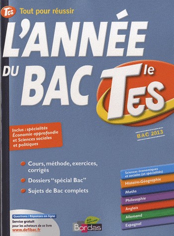 L'ANNEE DU BAC TERMINALE ES