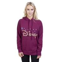 Disney Logo Hoodie Sweat à Capuche, Rouge (Bordeaux), M Femme
