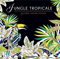 Black coloriage Jungle tropicale