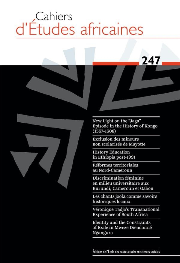 Cahiers d'Études africaines, n°247 - Varia