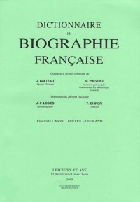 Dictionnaire de biographie française : Tome 20 Fascicule 118, Lefèvre - Legrand