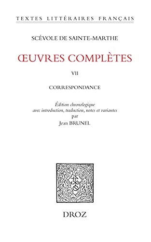 Oeuvres complètes : Tome 7, Correspondance