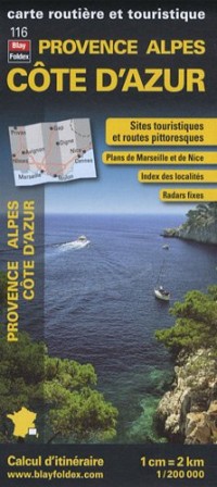Provence Alpes Côte d'Azur, carte régionale, routière et touristique
