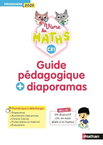 Vivre les maths - Guide pédagogique + Diaporamas CE1: Programme 2025