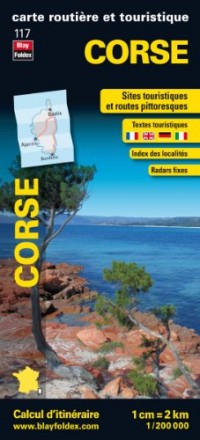 Corse, carte régionale, routière et touristique