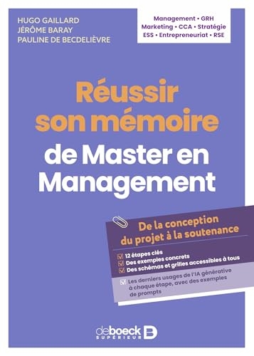 Réussir son mémoire de Master en Management