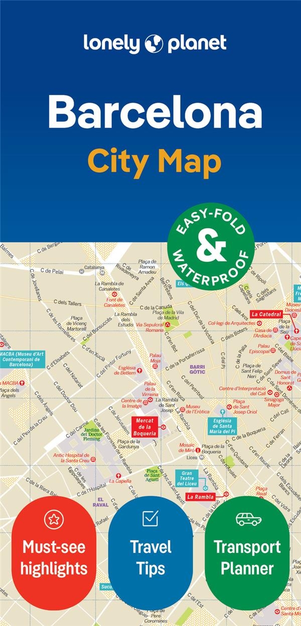Lonely Planet Barcelona City Map