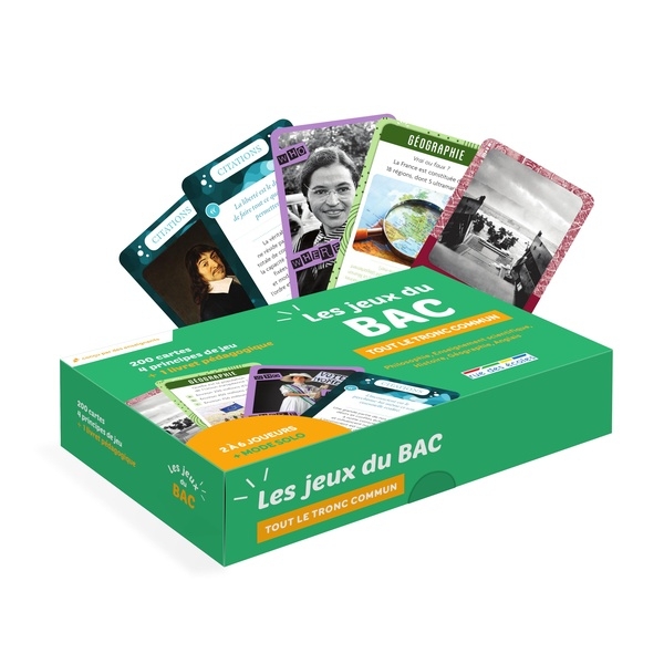 Les Jeux du Bac - Tronc commun: 200 cartes + 1 livret pédagogique