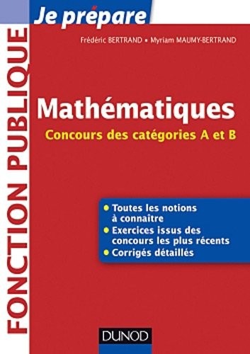 Mathématiques - Concours des catégories A et B