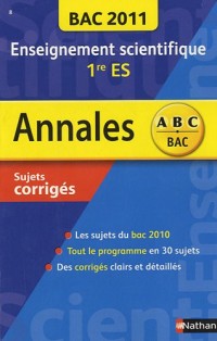 Enseignement scientifique 1re ES : Sujets corrigés