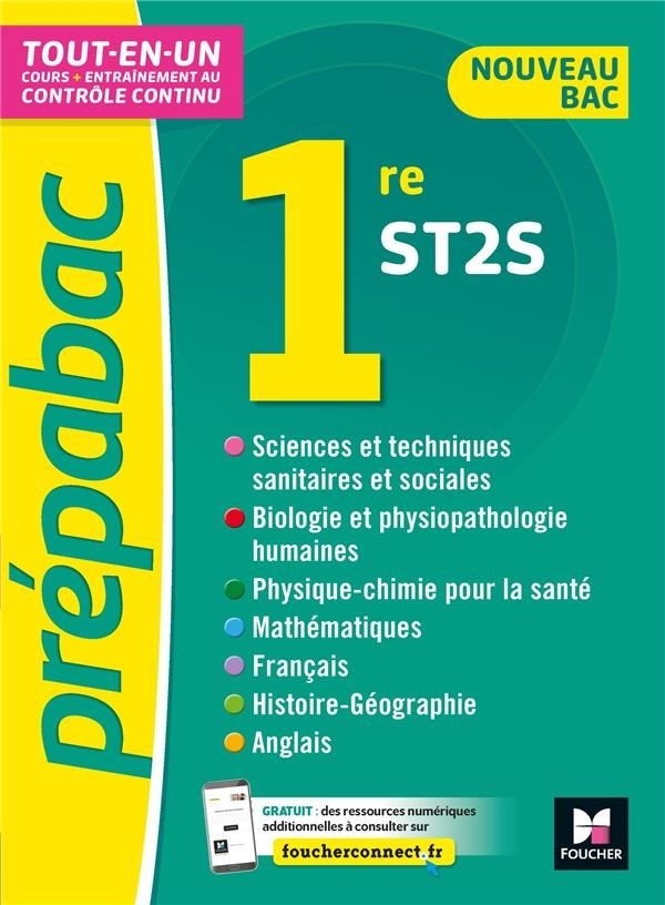 Prépabac 1re ST2S - Toutes les matières - Cours et contrôle continu