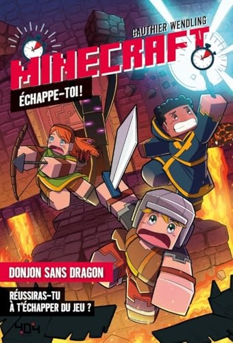 Minecraft – Echappe-toi ! – Donjons sans dragons - Livre dont tu es le héros Minecraft - Livre jeu - Escape game dans un roman jeu vidéo - Non officiel