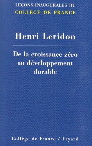 De la croissance zéro au développement durable