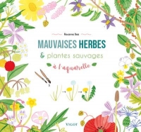 Mauvaises herbes et plantes sauvages à l'aquarelle