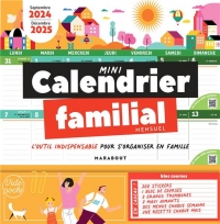 Mini calendrier mensuel - Septembre 2024-Décembre 2025