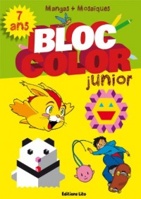 Bloc color junior mangas et mosaiques - Dès 7 ans