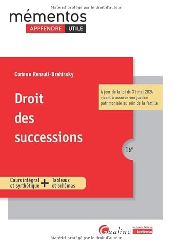 Droit des successions: À jour de la loi du 31 mai 2024 visant à assurer une justice patrimoniale au sein de la famille (2024-2025)