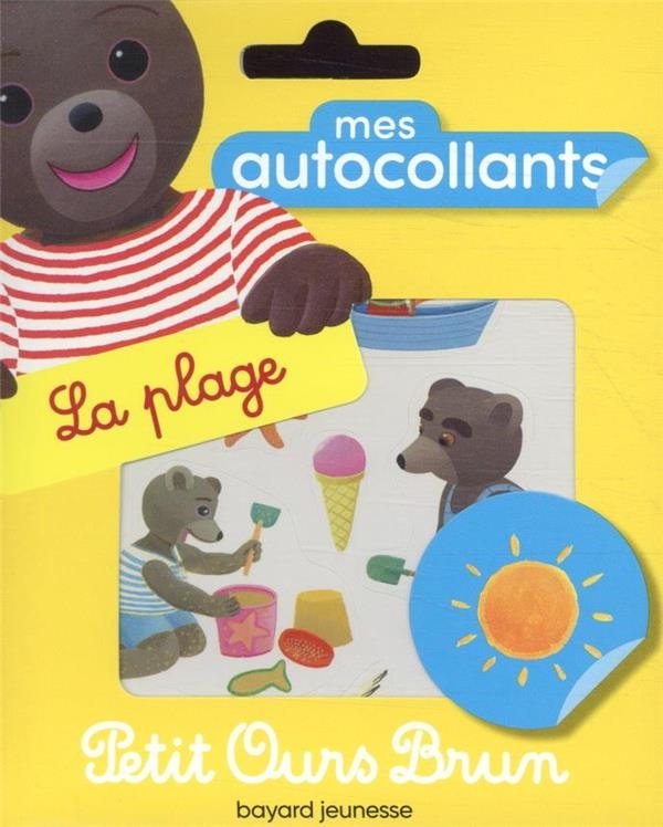 Mes autocollants Petit Ours Brun - La plage