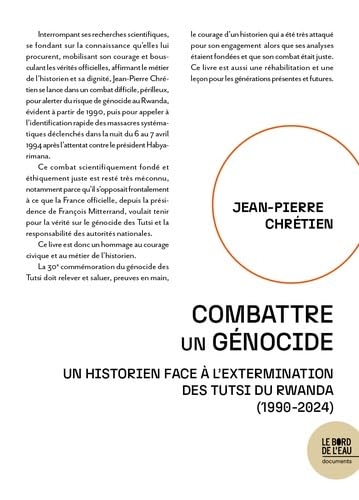 Combattre un génocide: Un historien face à l’extermination des Tutsi du Rwanda (1990-2024)