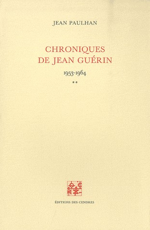 Chroniques de Jean Guérin, tome 2, 1953-1964