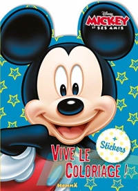 Disney Mickey et ses amis – Vive le coloriage – Livre de coloriage avec stickers – Dès 4 ans