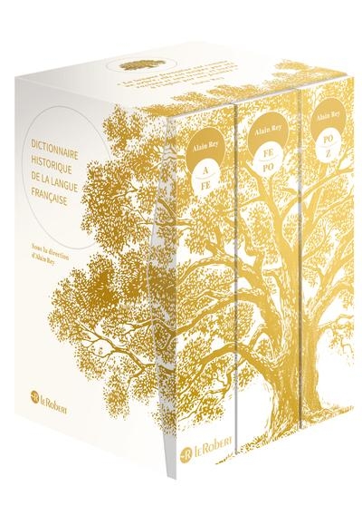 Dictionnaire Historique de la langue française - coffret 3 volumes - blanc