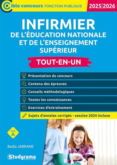 Infirmier de l’Éducation nationale et de l’enseignement supérieur – Tout-en-un (Catégorie A – Concours 2025-2026): Sujet 2025 inclus