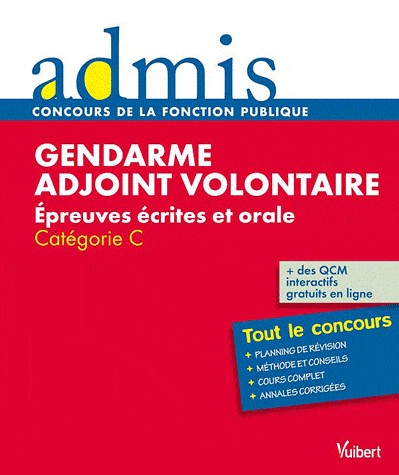 Concours gendarme adjoint volontaire écrit oral catégorie C