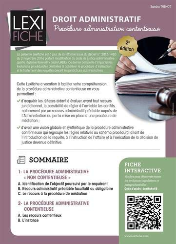 Droit administratif : Procédure administrative contentieuse