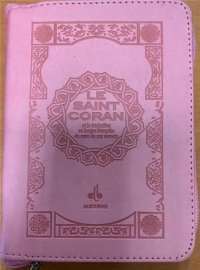 Saint Coran Français Pochette (11 X 15 Cm) - Couverture Rose Clair