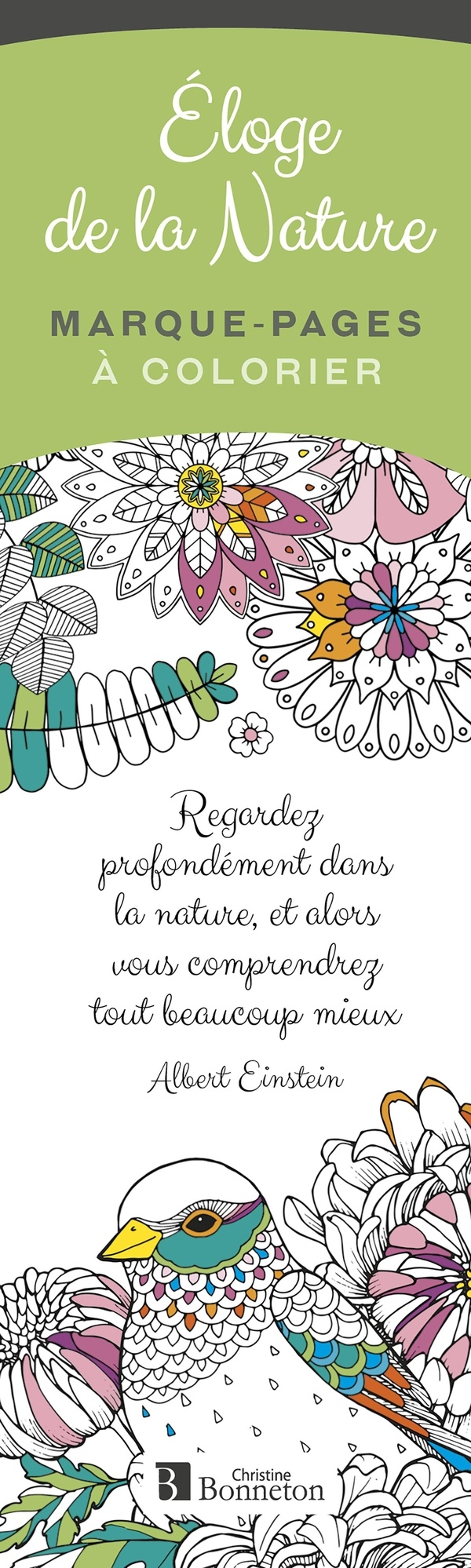 Marque-pages à colorier. Éloge de la Nature
