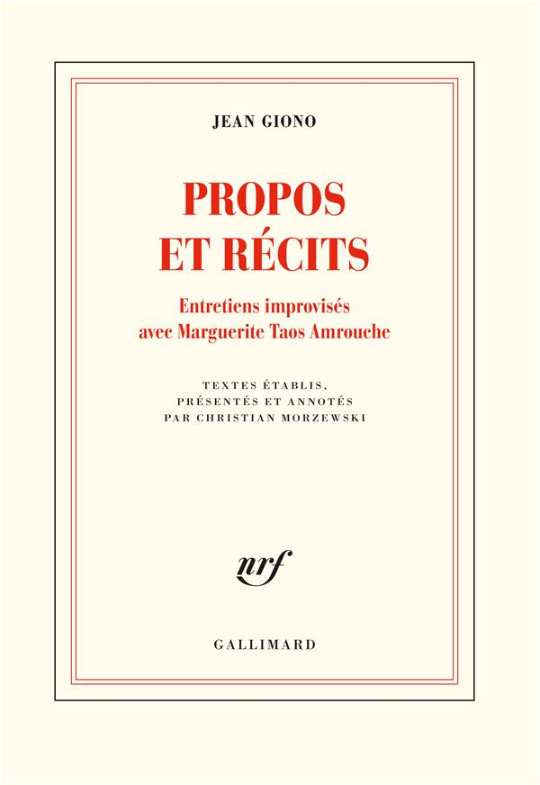 Propos et récits