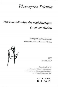 Philosophia scientiae vol.26/2: Patrimolialisation en mathématiques (18e-21e siècles)