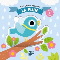Petit oiseau découvre la pluie - Livre avec flaps épais - Tout-carton - Éveil - Cache-cache - Dès 18 mois