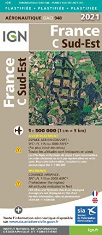 France C Sud-Est plastifiée : 1/500 000