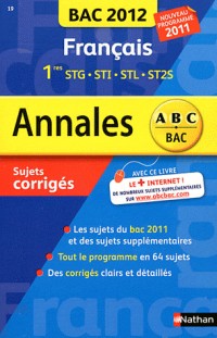 ANNALES BAC 2012 FRANCAIS 1ERE