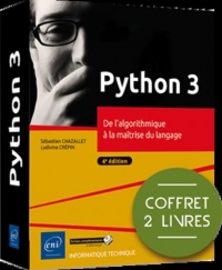 Python 3 - Coffret de 2 livres : De l'algorithmique à la maîtrise du langage (4e édition)