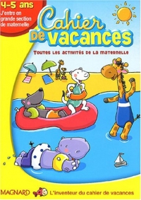 Cahier de vacances j'entre en GS 4-5 ans